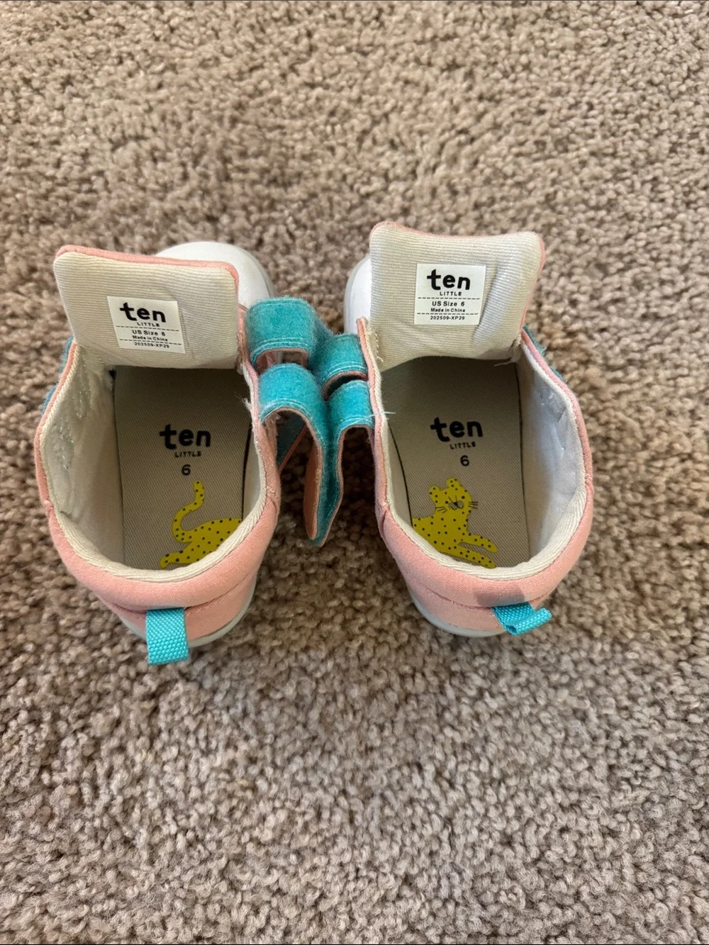 Ten Little First Walker Shoes - size 6 - Rose Pink